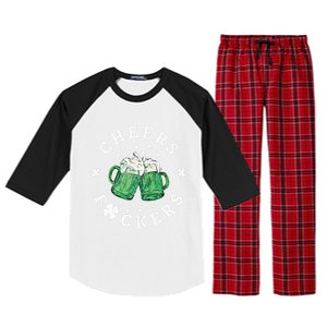 Cheers Fckers St Patricks Day Beer Drinking Funny Gift Raglan Sleeve Pajama Set