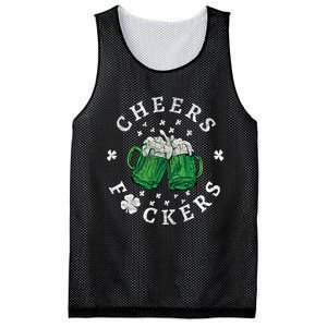 Cheers Fckers St Patricks Day Beer Drinking Funny Gift Mesh Reversible Basketball Jersey Tank