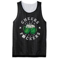 Cheers Fckers St Patricks Day Beer Drinking Funny Gift Mesh Reversible Basketball Jersey Tank