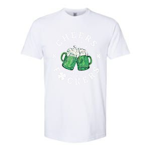 Cheers Fckers St Patricks Day Beer Drinking Funny Gift Softstyle CVC T-Shirt