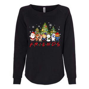 Christmas Friends Santa Rudolph Snowman Family Xmas Pajamas Womens California Wash Sweatshirt