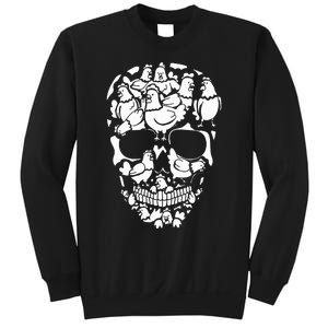 Chickens Farm Skeleton Halloween Farmer Chicken Skull Sweatshirt