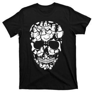 Chickens Farm Skeleton Halloween Farmer Chicken Skull T-Shirt