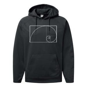 Cool Fibonacci Spiral Trendy Math Lover Science Teacher Performance Fleece Hoodie