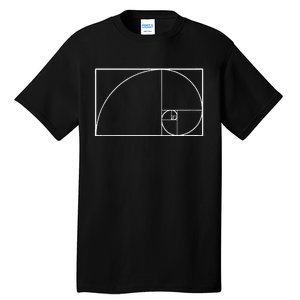 Cool Fibonacci Spiral Trendy Math Lover Science Teacher Tall T-Shirt