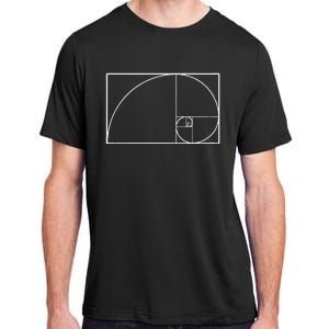 Cool Fibonacci Spiral Trendy Math Lover Science Teacher Adult ChromaSoft Performance T-Shirt