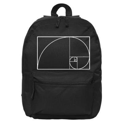Cool Fibonacci Spiral Trendy Math Lover Science Teacher 16 in Basic Backpack