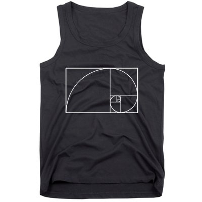Cool Fibonacci Spiral Trendy Math Lover Science Teacher Tank Top