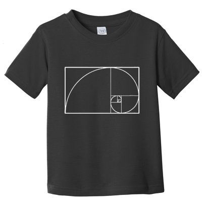 Cool Fibonacci Spiral Trendy Math Lover Science Teacher Toddler T-Shirt
