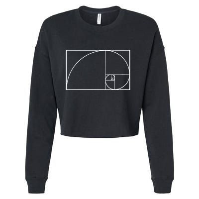 Cool Fibonacci Spiral Trendy Math Lover Science Teacher Cropped Pullover Crew