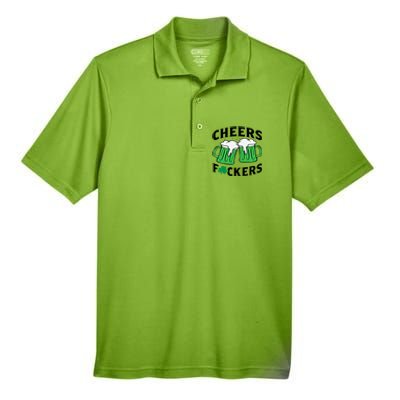 Cheers Fckers St Patricks Day Beer Ing Gift Men's Origin Performance Piqué Polo