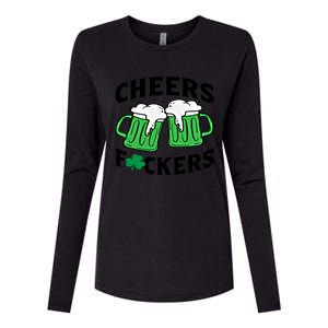 Cheers Fckers St Patricks Day Beer Ing Gift Womens Cotton Relaxed Long Sleeve T-Shirt