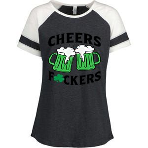 Cheers Fckers St Patricks Day Beer Ing Gift Enza Ladies Jersey Colorblock Tee