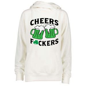 Cheers Fckers St Patricks Day Beer Ing Gift Womens Funnel Neck Pullover Hood