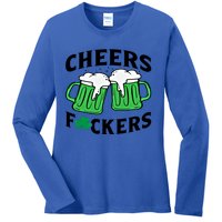 Cheers Fckers St Patricks Day Beer Ing Gift Ladies Long Sleeve Shirt