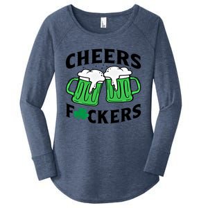 Cheers Fckers St Patricks Day Beer Ing Gift Women's Perfect Tri Tunic Long Sleeve Shirt