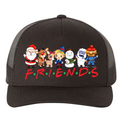 Christmas Friends Santa Rudolph Snowman Family Xmas Yupoong Adult 5-Panel Trucker Hat