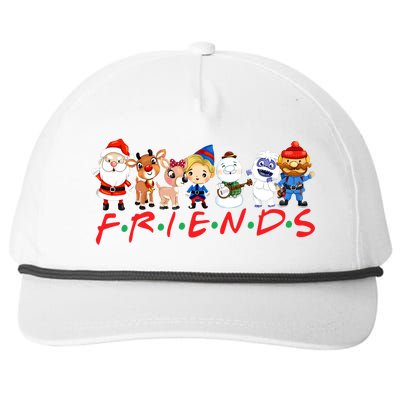 Christmas Friends Santa Rudolph Snowman Family Xmas Snapback Five-Panel Rope Hat