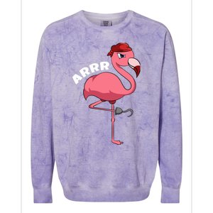 Caribbean Freebooter Sea Thief Girl Flamingo Pirate Colorblast Crewneck Sweatshirt