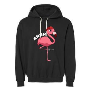 Caribbean Freebooter Sea Thief Girl Flamingo Pirate Garment-Dyed Fleece Hoodie