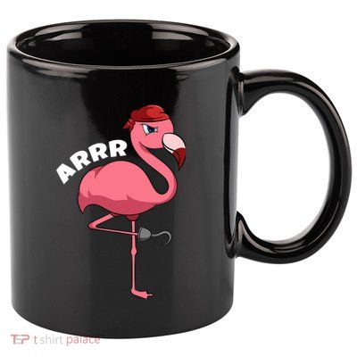 Caribbean Freebooter Sea Thief Girl Flamingo Pirate 11oz C Handle Ceramic Mug