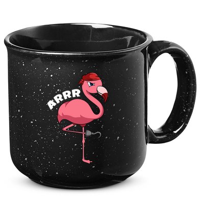 Caribbean Freebooter Sea Thief Girl Flamingo Pirate 15oz Campfire Ceramic Mug