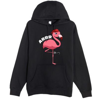 Caribbean Freebooter Sea Thief Girl Flamingo Pirate Premium Pullover Hoodie