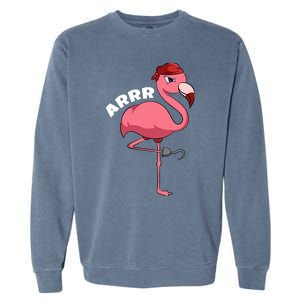 Caribbean Freebooter Sea Thief Girl Flamingo Pirate Garment-Dyed Sweatshirt