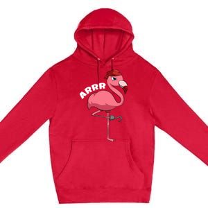 Caribbean Freebooter Sea Thief Girl Flamingo Pirate Premium Pullover Hoodie