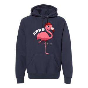 Caribbean Freebooter Sea Thief Girl Flamingo Pirate Premium Hoodie