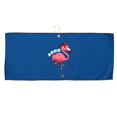 Caribbean Freebooter Sea Thief Girl Flamingo Pirate Large Microfiber Waffle Golf Towel