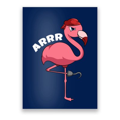 Caribbean Freebooter Sea Thief Girl Flamingo Pirate Poster