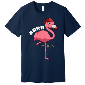 Caribbean Freebooter Sea Thief Girl Flamingo Pirate Premium T-Shirt