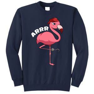 Caribbean Freebooter Sea Thief Girl Flamingo Pirate Tall Sweatshirt