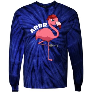 Caribbean Freebooter Sea Thief Girl Flamingo Pirate Tie-Dye Long Sleeve Shirt