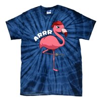 Caribbean Freebooter Sea Thief Girl Flamingo Pirate Tie-Dye T-Shirt