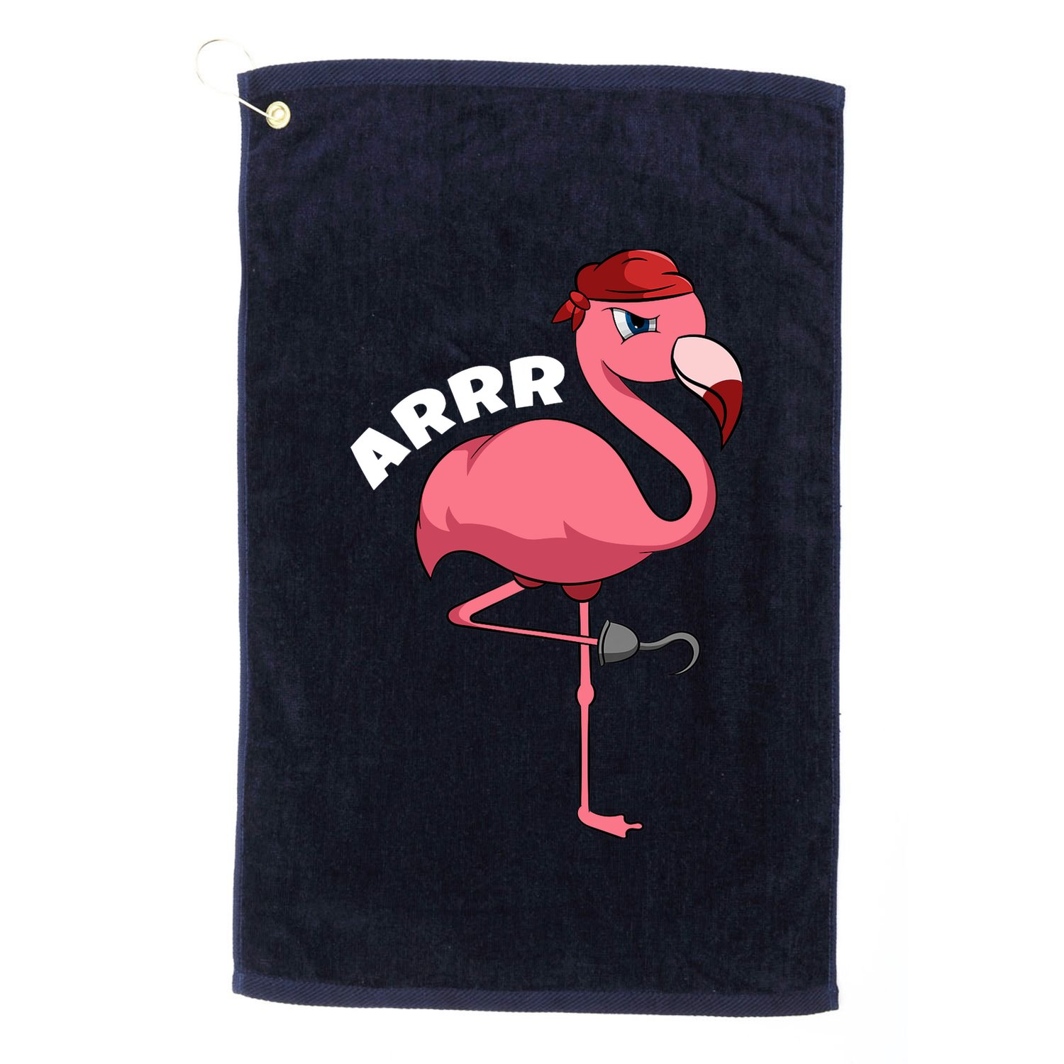 Caribbean Freebooter Sea Thief Girl Flamingo Pirate Golf Towel