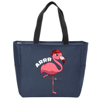 Caribbean Freebooter Sea Thief Girl Flamingo Pirate Zip Tote Bag