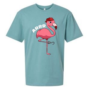 Caribbean Freebooter Sea Thief Girl Flamingo Pirate Sueded Cloud Jersey T-Shirt