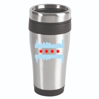 Chicago Flag Skyline 16oz Travel Tumbler