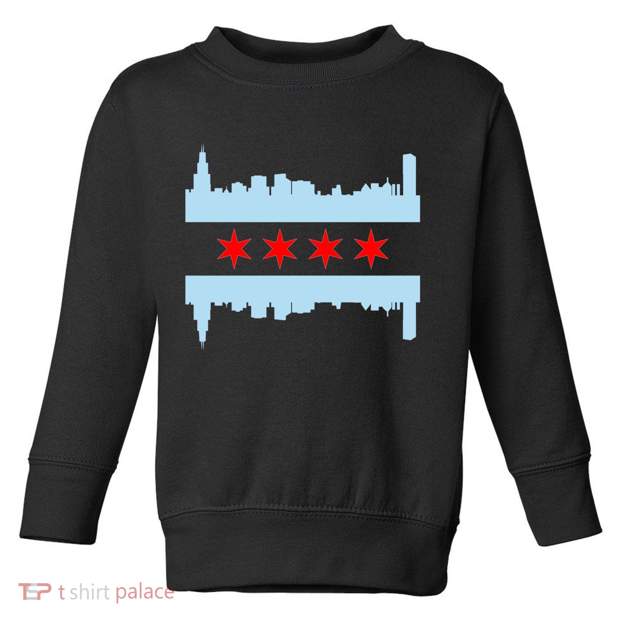 Chicago Flag Skyline Toddler Sweatshirt