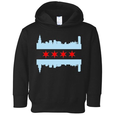 Chicago Flag Skyline Toddler Hoodie