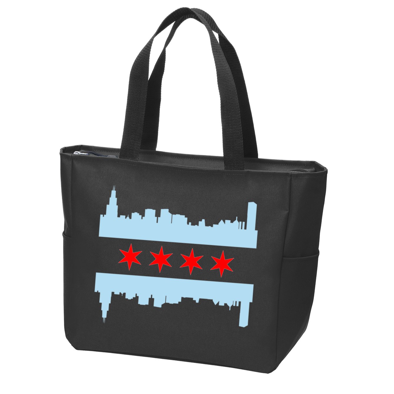 Chicago Flag Skyline Zip Tote Bag