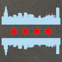 Chicago Flag Skyline Cotton Canvas Backpack