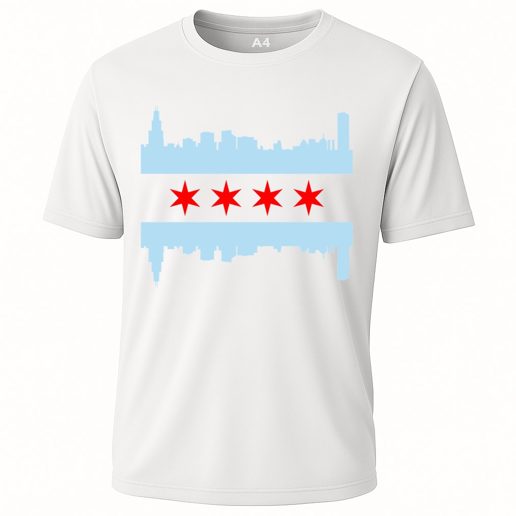 Chicago Flag Skyline Cooling Performance Crew T-Shirt