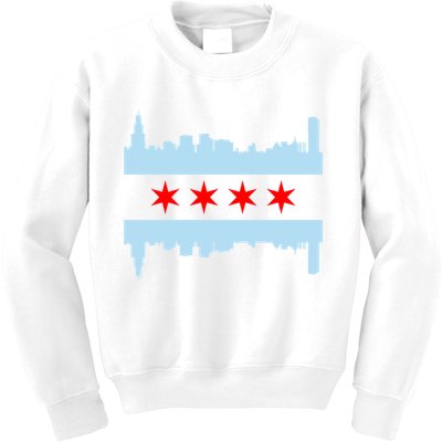 Chicago Flag Skyline Kids Sweatshirt