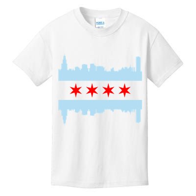 Chicago Flag Skyline Kids T-Shirt