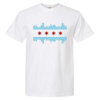 Chicago Flag Skyline Pride Illinois Vintage Garment-Dyed Heavyweight T-Shirt