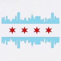 Chicago Flag Skyline Pride Illinois Vintage Doggie Tank