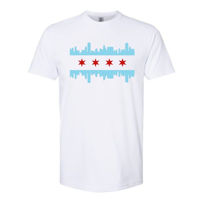 Chicago Flag Skyline Pride Illinois Vintage Softstyle® CVC T-Shirt